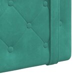 vidaXL Tête de lit suspendue Avec lumière LED Turquoise Velours