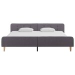 vidaXL Cadre de lit Gris clair Tissu 180 x 200 cm