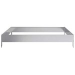 vidaXL Lit surélevé de jardin 100x100x18 5 cm acier inoxydable