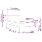 vidaXL Lit de Rangement Taupe 120 x 200 cm Cuir synthétique