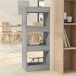 vidaXL Bibliothèque/Séparateur de pièce Sonoma gris Bois d'ingénierie