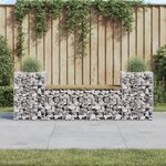 vidaXL Banc de jardin design gabion 183x41x60 5cm bois de pin imprégné