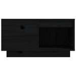 vidaXL Table basse Noir 60x61x32 5 cm Bois massif de pin