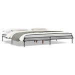 vidaXL Cadre de lit sonoma gris 200x200 cm bois d'ingénierie et métal