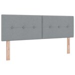 vidaXL lit à ressort avec matelas & LED gris clair 140x200 cm en tissu
