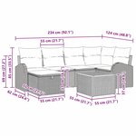 vidaXL Canapés de Jardin 7 Pièces avec Coussins Beige en Poly Rotin