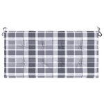 vidaXL Coussin de banc de jardin motif à carreaux gris 100x50x3 cm