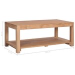 Vidaxl table basse 100 x 50 x 40 cm bois de teck massif