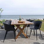 6 Fauteuils de jardin noir RODA