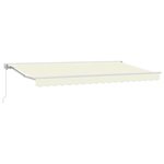 vidaXL Cadre d'auvent Crème 400 x 200 cm Polyester avec revêtement PU