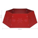 vidaXL Jupe de sapin de Noël Rouge Ø68x25 cm