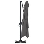 vidaXL Parasol Déporté Anthracite Polyester  Acier Émaillé Grand