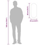 vidaXL Miroir mural Argenté 60x25 cm Ovale