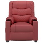 vidaXL Fauteuil de massage électrique Rouge bordeaux Similicuir