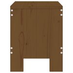 vidaXL Tabourets de jardin 2 Pièces marron miel 40x36x45 cm pin massif