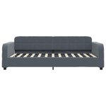 vidaXL Lit de jour avec matelas gris foncé 100x200 cm velours