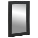 vidaXL Miroir de bain noir 50x70x2 5 cm bois d'ingénierie et laiton