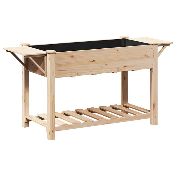 vidaXL Cache-pot de jardin avec étagère Beige 155 x 59 x 76.5 cm