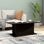 vidaXL Table basse noir 102x55 5x40 cm bois d'ingénierie