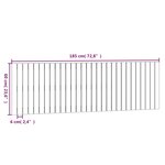 vidaXL Tête de lit murale Gris 185x3x60 cm Bois massif de pin