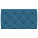 vidaXL Coussin de tête de lit bleu 90 cm velours