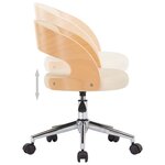 vidaXL Chaises pivotantes à manger lot de 6 bois courbé et similicuir