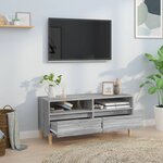 vidaXL Meuble TV sonoma gris 100x34 5x44 5 cm bois d'ingénierie