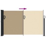 vidaXL Auvent latéral rétractable beige 120x600 cm