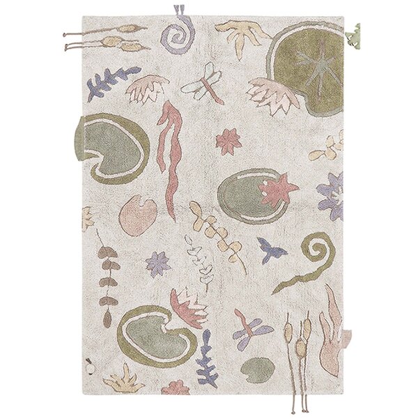 Tapis de jeux en coton - mare et nénuphars - 140 x 200 cm