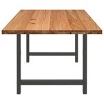 vidaXL Table à manger marron clair bois de chêne massif rectangulaire