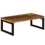 vidaXL Table basse 100x50x35 cm Bois de récupération solide et acier