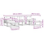 vidaXL Ensemble de canapés d'extérieur 6 pc Blanc et Beige
