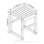 EISL Tabouret de salle de bain 35x35x45 cm bambou