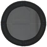 vidaXL Canapé de jardin avec table coussins rond noir résine tressée