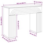 vidaXL Table basse Blanc brillant 102 x 35 x 75 cm Bois d'ingénierie