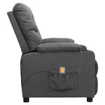 vidaXL Fauteuil de massage Gris clair Tissu