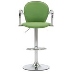 vidaXL Tabourets de bar avec accoudoir lot de 2 vert similicuir