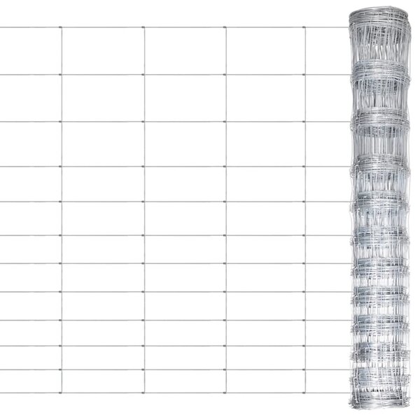 vidaXL Clôture de jardin Acier galvanisé 50 m 150 cm Argenté