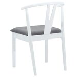 vidaXL Chaise de salle à manger 2 Pièces Blanc et Gris