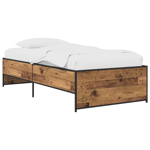 vidaXL Cadre de lit Bois ancien 80 x 200 cm Bois d'ingénierie