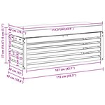 vidaXL Banc de Jardin Blanc 115 x 43 x 45 cm Bois d'Acacia Massif