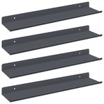 vidaXL Étagère flottante 4 Pièces Anthracite 40 x 8 5 x 2 5 cm Acier