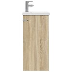 vidaXL Meuble de salle de bain avec évier Chêne Sonoma
