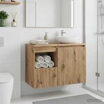 vidaXL Armoire de salle de bain Chêne artisanal 30 x 44 5 x 50 cm