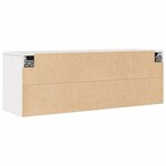 vidaXL Armoire murale Blanc 100x30x35 cm Bois de pin massif
