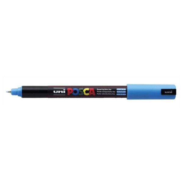 Marqueur pointe calibrée extra-fine posca pc1mr 0 7mm bleu clair x 6 posca