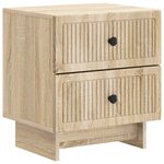 vidaXL Cabinet de chevet avec tiroir Chêne Sonoma 43 x 34 5 x 47 5 cm