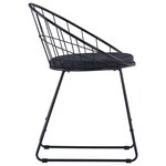 vidaXL Chaises à manger Siège en similicuir lot de 2 noir acier