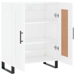 vidaXL Buffet Blanc brillant 69 5x34x90 cm Bois d'ingénierie