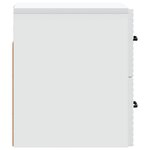 vidaXL Cabinet de chevet mural avec tiroir Blanc 34 5 x 33 x 40 cm